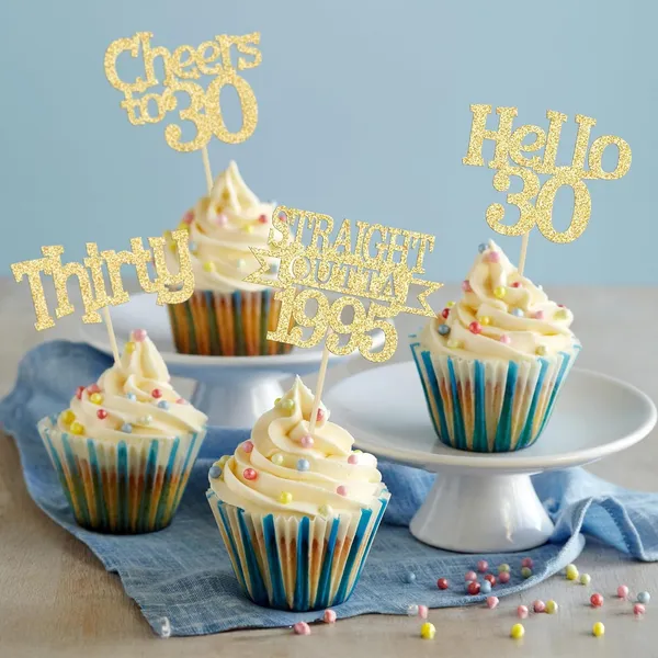 Gold_24Pcs_Happy_30Th_Birthday_Cupcake_Toppers_|_Cheers_To_30_Years_Glitter_Cupcake_Picks_|_Straight_Outta_1995_Cake_Decorations_|_30Th_Birthday_Or_Anniversary_Party_Supplies_Â€“_Gold
