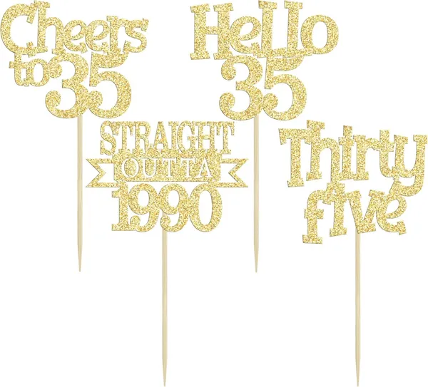 Gold_24Pcs_Happy_35Th_Birthday_Cupcake_Toppers_|_Cheers_To_35_Years_Glitter_Cupcake_Picks_|_Straight_Outta_1990_Cake_Decorations_|_35Th_Birthday_Or_Anniversary_Party_Supplies_Â€“_Gold