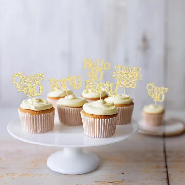Gold_24Pcs_Happy_40Th_Birthday_Cupcake_Toppers_|_Cheers_To_40_Years_Glitter_Cupcake_Picks_|_Straight_Outta_1985_Cake_Decorations_|_40Th_Birthday_Or_Anniversary_Party_Supplies_Â€“_Gold