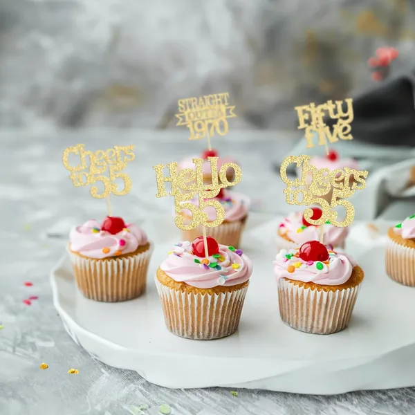 Gold_24Pcs_Happy_55Th_Birthday_Cupcake_Toppers_|_Cheers_To_55_Years_Glitter_Cupcake_Picks_|_Straight_Outta_1970_Cake_Decorations_|_55Th_Birthday_Or_Anniversary_Party_Supplies_Â€“_Gold