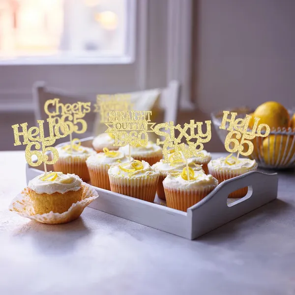 Gold_24Pcs_Happy_65Th_Birthday_Cupcake_Toppers_|_Cheers_To_65_Years_Glitter_Cupcake_Picks_|_Straight_Outta_1960_Cake_Decorations_|_65Th_Birthday_Or_Anniversary_Party_Supplies_Â€“_Gold