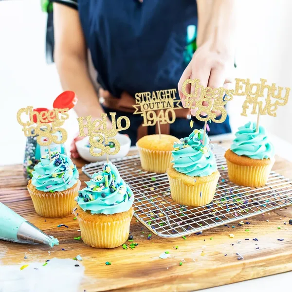 Gold_24Pcs_Happy_85Th_Birthday_Cupcake_Toppers_|_Cheers_To_85_Years_Glitter_Cupcake_Picks_|_Straight_Outta_1940_Cake_Decorations_|_85Th_Birthday_Or_Anniversary_Party_Supplies_Â€“_Gold