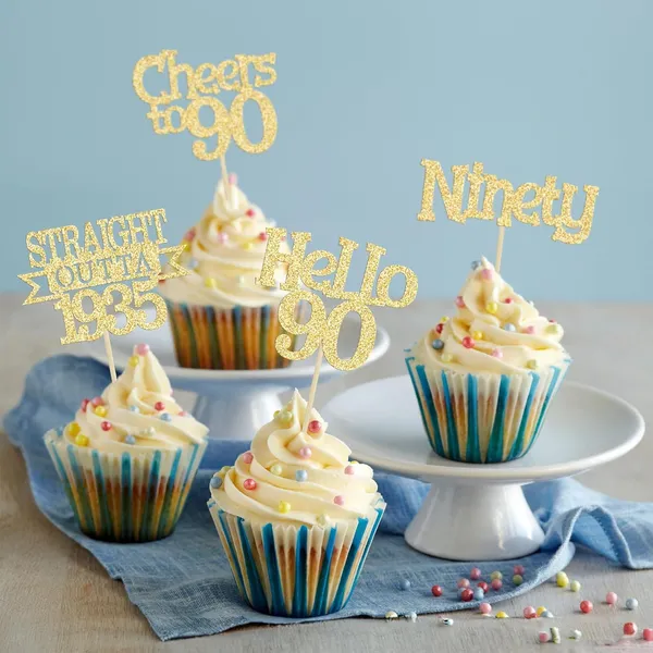 Gold_24Pcs_Happy_90Th_Birthday_Cupcake_Toppers_|_Cheers_To_90_Years_Glitter_Cupcake_Picks_|_Straight_Outta_1935_Cake_Decorations_|_90Th_Birthday_Or_Anniversary_Party_Supplies_Â€“_Gold