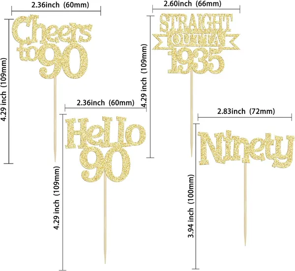 Gold_24Pcs_Happy_90Th_Birthday_Cupcake_Toppers_|_Cheers_To_90_Years_Glitter_Cupcake_Picks_|_Straight_Outta_1935_Cake_Decorations_|_90Th_Birthday_Or_Anniversary_Party_Supplies_Â€“_Gold