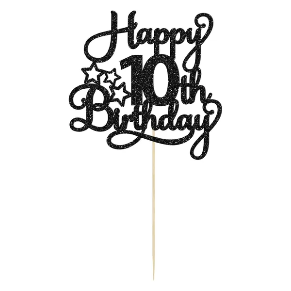 Black_1_Pack_Happy_10Th_Birthday_Cake_Topper_Glitter_Heart_Star_10_Fabulous_Cake_Pick_Birthday_Sign_Cake_Decorations_For_Children_10Th_Birthday_Theme_Party_Supplies_Black
