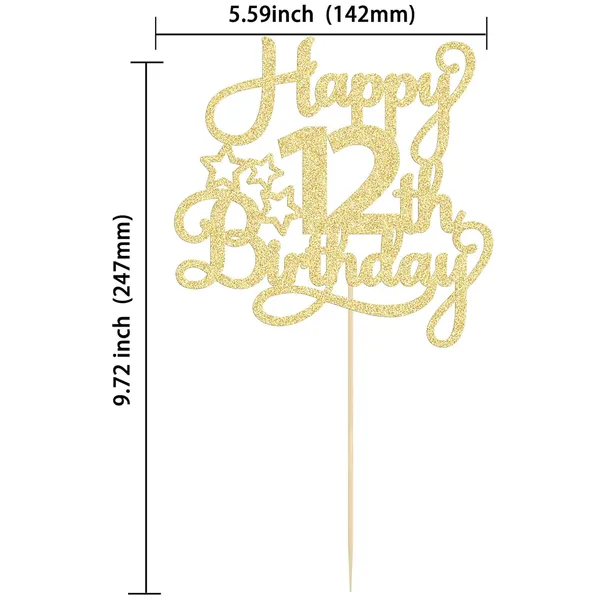 Gold_1_Pack_Happy_12Th_Birthday_Cake_Topper_Glitter_Heart_Star_12_Fabulous_Cake_Pick_Birthday_Sign_Cake_Decorations_For_Children_12Th_Birthday_Theme_Party_Supplies_Gold