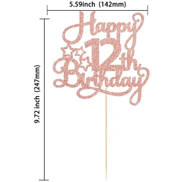 Gold_1_Pack_Happy_12Th_Birthday_Cake_Topper_Glitter_Heart_Star_12_Fabulous_Cake_Pick_Birthday_Sign_Cake_Decorations_For_Children_12Th_Birthday_Theme_Party_Supplies_Rose_Gold
