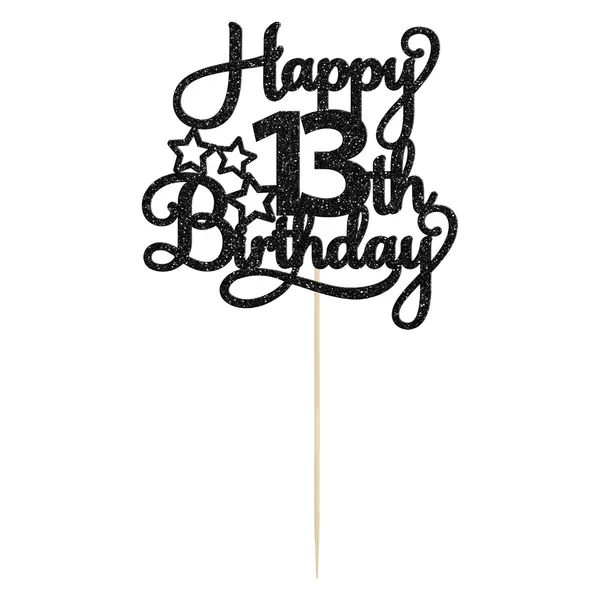 Black_1_Pack_Happy_13Th_Birthday_Cake_Topper_Black_Glitter_13_Official_Teenager_Cheers_To_13_Years_Old_Birthday_Cake_Pick_For_Celebrating_13Th_Birthday_Anniversary_Party_Cake_Decorations_Supplies
