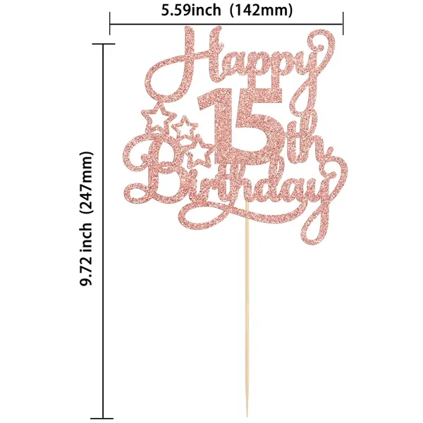 Gold_1_Pack_Happy_15Th_Birthday_Cake_Topper_Rose_Gold_Glitter_Mis_Quince_15_Cheers_To_15_Years_Old_Birthday_Cake_Pick_For_Celebrating_15Th_Birthday_Anniversary_Party_Cake_Decorations_Supplies
