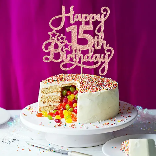 Gold_1_Pack_Happy_15Th_Birthday_Cake_Topper_Rose_Gold_Glitter_Mis_Quince_15_Cheers_To_15_Years_Old_Birthday_Cake_Pick_For_Celebrating_15Th_Birthday_Anniversary_Party_Cake_Decorations_Supplies