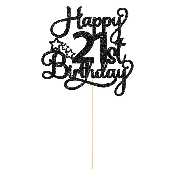 Black_1_Pack_Happy_21St_Birthday_Cake_Topper_Black_Glitter_21_&_Fabulous_Cheers_To_21_Years_Old_Birthday_Cake_Pick_For_Celebrating_21St_Birthday_Anniversary_Party_Cake_Decorations_Supplies