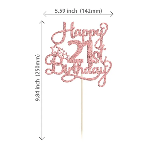 Gold_1_Pack_Happy_21St_Birthday_Cake_Topper_-_Rose_Gold_Glitter_'21_&_Fabulous'_-_Cheers_To_21_Years_Old_Cake_Pick_For_Celebrating_Anniversary_Party_Decorations_Supplies