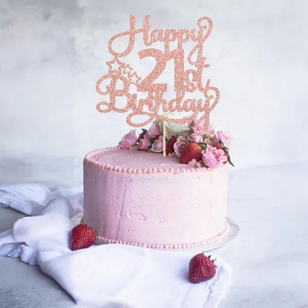 Gold_1_Pack_Happy_21St_Birthday_Cake_Topper_-_Rose_Gold_Glitter_'21_&_Fabulous'_-_Cheers_To_21_Years_Old_Cake_Pick_For_Celebrating_Anniversary_Party_Decorations_Supplies