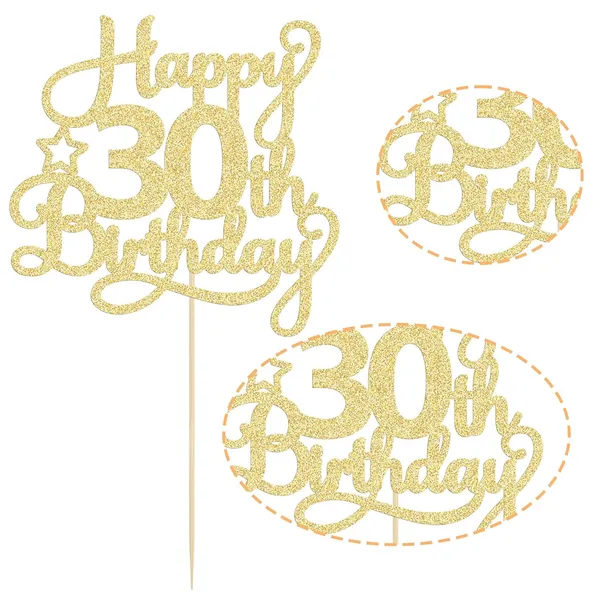 Gold_Ephlyn_1_Pack_Gold_Glitter_30Th_Birthday_Cake_Topper_-_Fabulous_Cheers_To_30_Years_Old_-_Perfect_For_30Th_Birthday_Party_&_Anniversary_Cake_Decorations