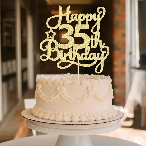 Gold_1_Pack_Happy_35Th_Birthday_Cake_Topper_Gold_Glitter_35_&_Fabulous_Cheers_To_35_Years_Old_Birthday_Cake_Pick_For_Celebrating_35Th_Birthday_Anniversary_Party_Cake_Decorations_Supplies