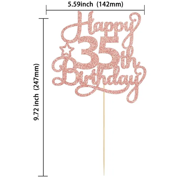 Gold_Ephlyn_1_Pack_Rose_Gold_Glitter_35Th_Birthday_Cake_Topper_-_Fabulous_Cheers_To_35_Years_Old_-_Perfect_For_35Th_Birthday_Party_&_Anniversary_Cake_Decorations