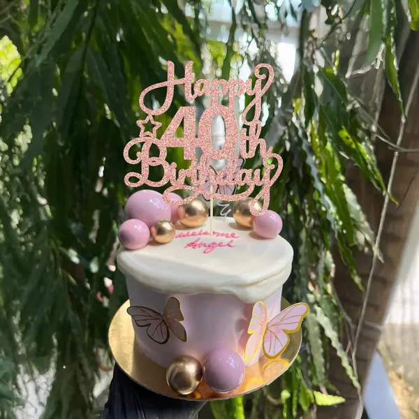 Gold_1_Pack_Happy_40Th_Birthday_Cake_Topper_Rose_Gold_Glitter_40_&_Fabulous_Cheers_To_40_Years_Old_40Th_Birthday_Cake_Pick_For_Celebrating_40Th_Birthday_Anniversary_Party_Cake_Decorations_Supplies