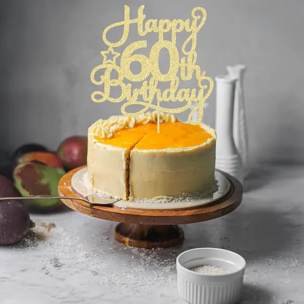Gold_1_Pack_Happy_60Th_Birthday_Cake_Topper_Gold_Glitter_60_&_Fabulous_Cheers_To_60_Years_Old_60Th_Birthday_Cake_Pick_For_Celebrating_60Th_Birthday_Anniversary_Party_Cake_Decorations_Supplies