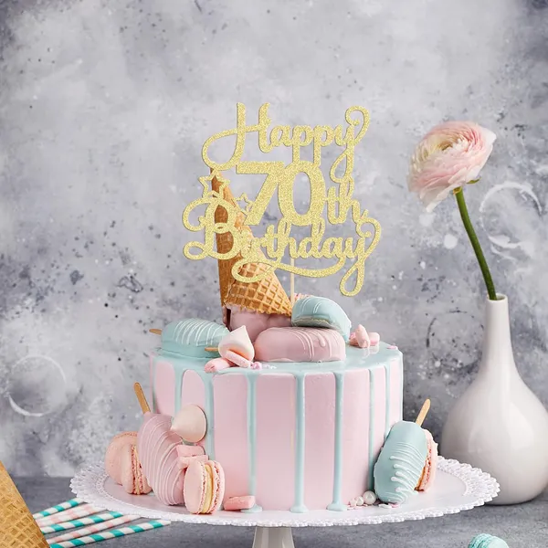 Gold_1_Pack_Happy_70Th_Birthday_Cake_Topper_Gold_Glitter_70_&_Fabulous_Cheers_To_70_Years_Old_70Th_Birthday_Cake_Pick_For_Celebrating_70Th_Birthday_Anniversary_Party_Cake_Decorations_Supplies