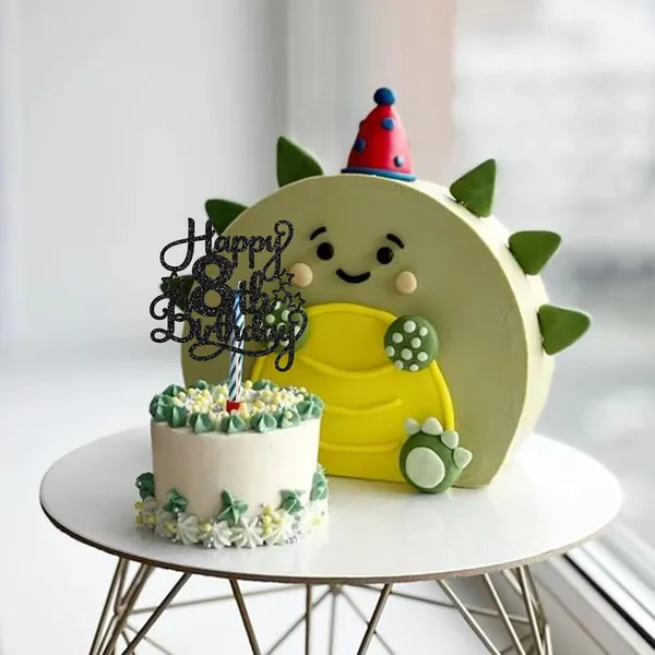 Black_1_Pack_Happy_8Th_Birthday_Cake_Topper_Black_Glitter_8Th_Birthday_Cheers_To_8_Years_Old_Birthday_Cake_Pick_For_Celebrating_8Th_Birthday_Anniversary_Party_Cake_Decorations_Supplies