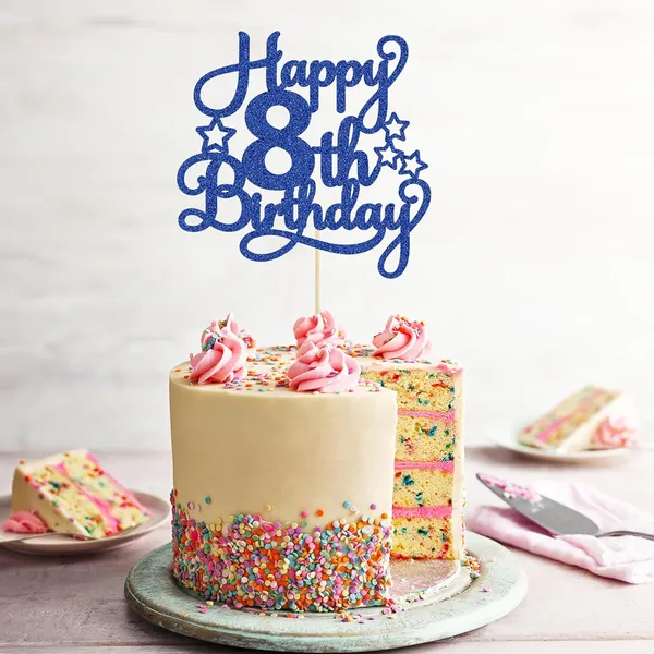 Blue_Happy_8Th_Birthday_Cake_Topper_-_Blue_Glitter_Cheers_To_8_Years_Old_Cake_Pick_For_Celebrating_Anniversary_Party_Cake_Decorations_Supplies_(1_Pack)