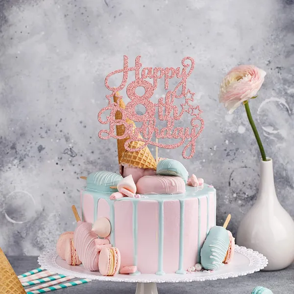 Gold_1_Pack_Happy_8Th_Birthday_Cake_Topper_Rose_Gold_Glitter_8Th_Birthday_Cheers_To_8_Years_Old_Birthday_Cake_Pick_For_Celebrating_8Th_Birthday_Anniversary_Party_Cake_Decorations_Supplies
