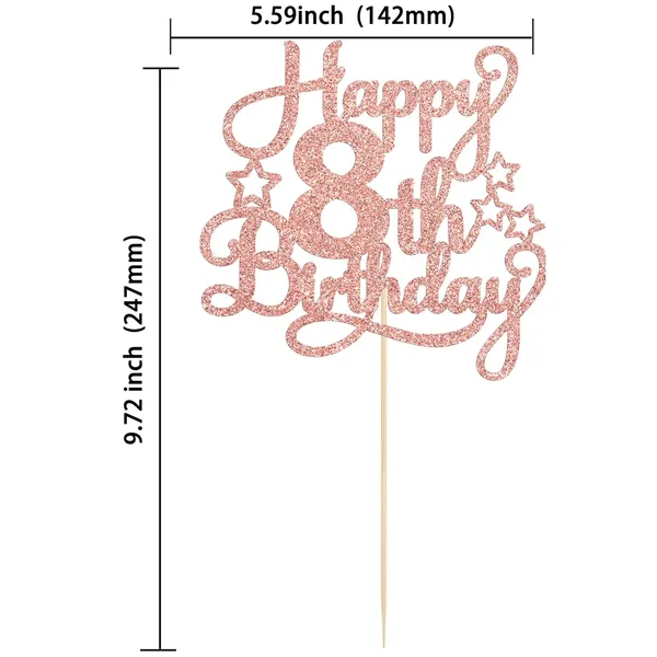 Gold_1_Pack_Happy_8Th_Birthday_Cake_Topper_Rose_Gold_Glitter_8Th_Birthday_Cheers_To_8_Years_Old_Birthday_Cake_Pick_For_Celebrating_8Th_Birthday_Anniversary_Party_Cake_Decorations_Supplies