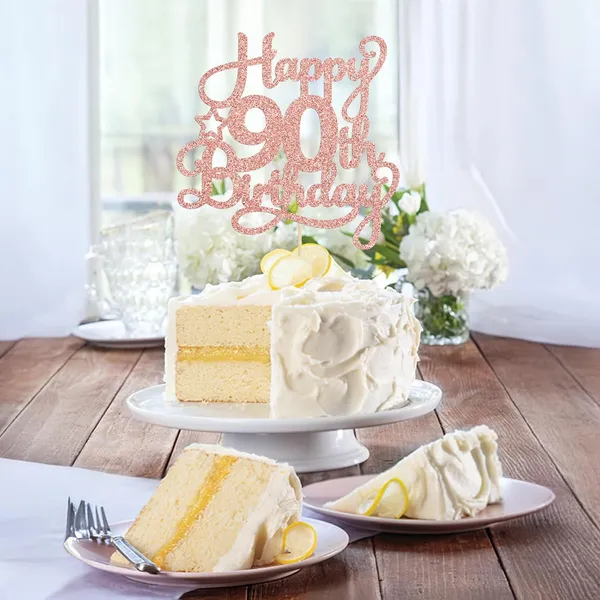 Gold_Ephlyn_1_Pack_Rose_Gold_90Th_Birthday_Cake_Topper_-_90_&_Fabulous_Cheers_To_90_Years_Old_Birthday_Cake_Pick_-_Perfect_For_90Th_Birthday_Party_&_Anniversary_Celebrations