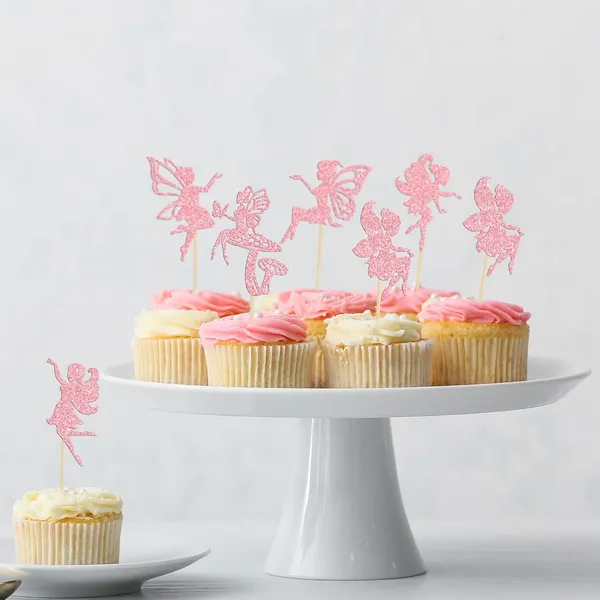 Pink_Gyufise_24Pcs_Fairy_Cupcake_Toppers_Glitter_Flower_Angel_Fairy_Cupcake_Picks_Ballet_Dancer_Cake_Decorations_For_Wedding_Bridal_Shower_Baby_Shower_Birthday_Party_Supplies_Pink