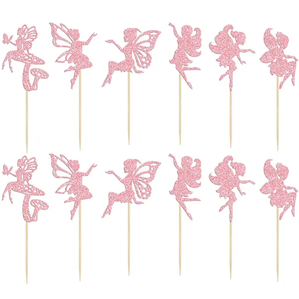 Pink_Gyufise_24Pcs_Fairy_Cupcake_Toppers_Glitter_Flower_Angel_Fairy_Cupcake_Picks_Ballet_Dancer_Cake_Decorations_For_Wedding_Bridal_Shower_Baby_Shower_Birthday_Party_Supplies_Pink