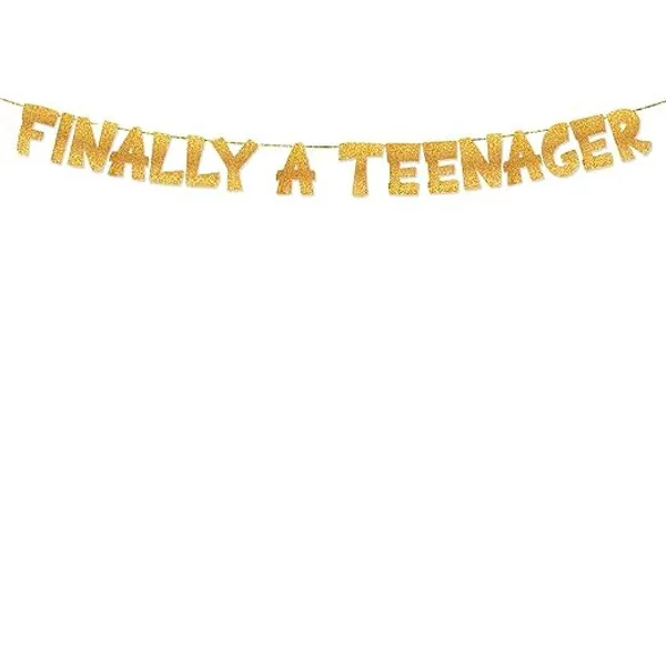 Gold_Finally_A_Teenager_Banner_|_13Th_Birthday_Party_Golden_Glitter_Banner_|_Pre-Assembled_Reusable_Birthday_Decoration_|_No_Diy_Required