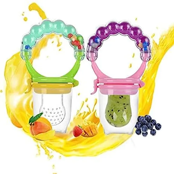 Multi_Fruit_Feeder_Pacifier_|_Food_Feeder_With_Rattle_&_Spoon_|_Spoon_Squeeze_Feeder_|_Silicone_Baby_Feeding_Spoon_|_Baby_Feeders_For_Baby_Food_|_Assorted_Color