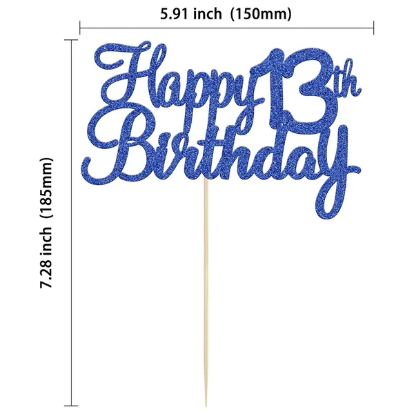 Blue_Gyufise_1Pc_Happy_13Th_Birthday_Cake_Topper_Blue_Glitter_13Th_Birthday_Cake_Pick_Cheers_To_13_Years_Old_Official_13_Teenager_Cake_Decorations_For_13Th_Birthday_Theme_Party_Supplies