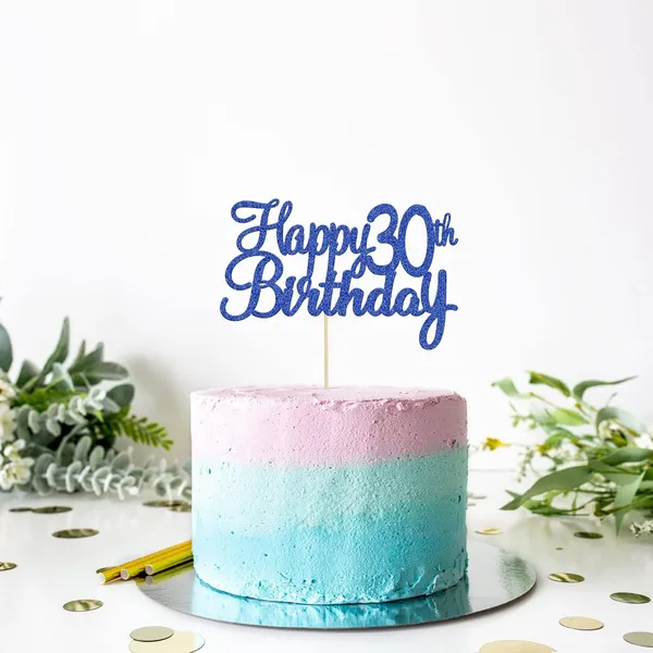 Blue_Gyufise_1Pc_Happy_30Th_Birthday_Cake_Topper_Blue_Glitter_30Th_Birthday_Cake_Pick_Cheers_To_30_Years_Old_Thirty_Fabulous_Cake_Decorations_For_30Th_Birthday_Wedding_Anniversary_Party_Supplies