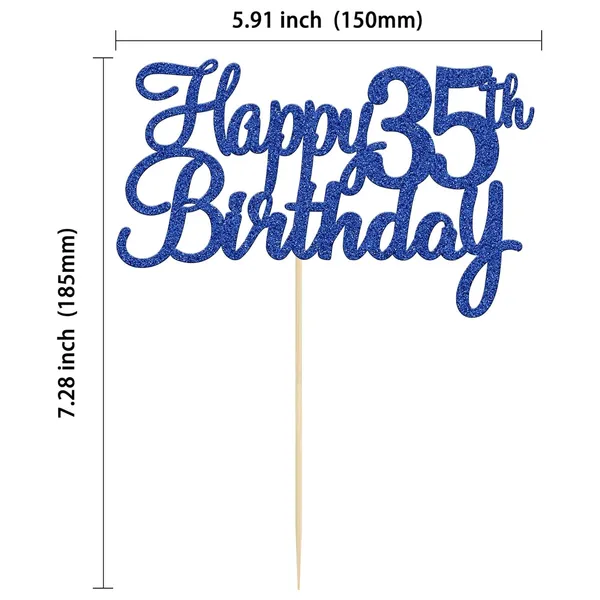 Multi_Gyufise_1Pc_Happy_35Th_Birthday_Cake_Topper_Glitter_35Th_Birthday_Cake_Pick_Cheers_To_35_Years_Old_Thirty_Five_Fabulous_Cake_Decorations_For_35Th_Birthday_Wedding_Anniversary_Party_Supplies