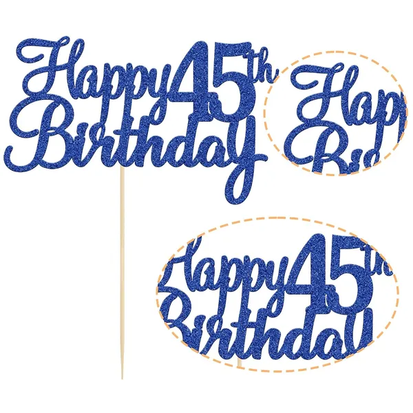 Blue_Gyufise_1Pc_Happy_45Th_Birthday_Cake_Topper_Blue_Glitter_45Th_Birthday_Cake_Pick_Cheers_To_45_Years_Old_Forty_Five_Fabulous_Cake_Decorations_For_45Th_Birthday_Wedding_Anniversary_Party_Supplies