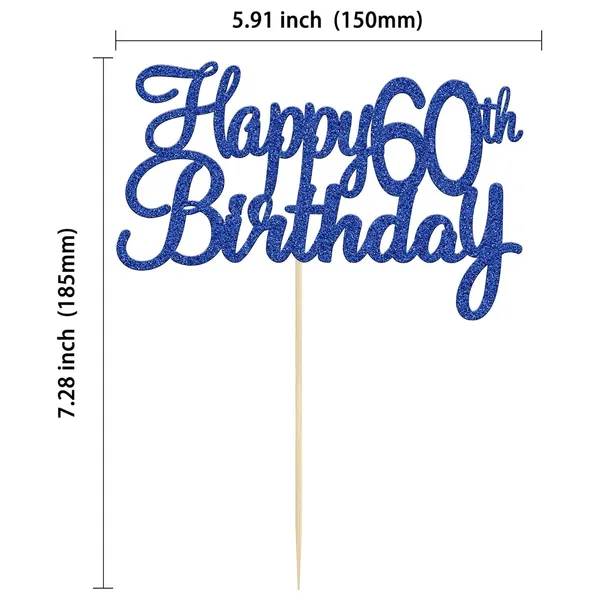 Multi_Gyufise_1Pc_Happy_60Th_Birthday_Cake_Topper_Glitter_60Th_Birthday_Cake_Pick_Cheers_To_60_Years_Old_Sixty_Fabulous_Cake_Decorations_For_60Th_Birthday_Wedding_Anniversary_Party_Supplies