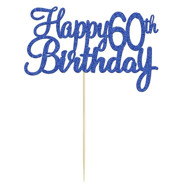 Multi_Gyufise_1Pc_Happy_60Th_Birthday_Cake_Topper_Glitter_60Th_Birthday_Cake_Pick_Cheers_To_60_Years_Old_Sixty_Fabulous_Cake_Decorations_For_60Th_Birthday_Wedding_Anniversary_Party_Supplies