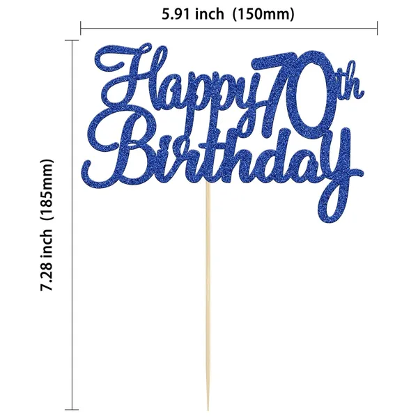 Multi_Gyufise_1Pc_Happy_70Th_Birthday_Cake_Topper_Glitter_70Th_Birthday_Cake_Pick_Cheers_To_70_Years_Old_70_Fabulous_Cake_Decorations_For_70Th_Birthday_Theme_Party_Supplies