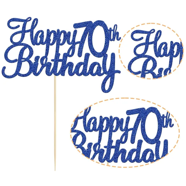 Multi_Gyufise_1Pc_Happy_70Th_Birthday_Cake_Topper_Glitter_70Th_Birthday_Cake_Pick_Cheers_To_70_Years_Old_70_Fabulous_Cake_Decorations_For_70Th_Birthday_Theme_Party_Supplies