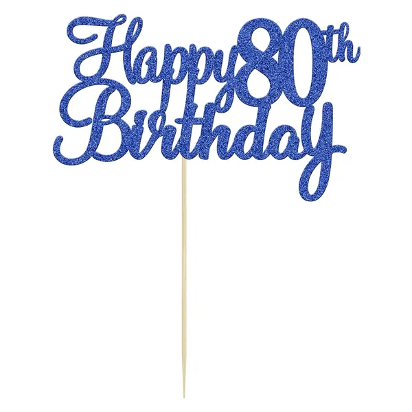 Multi_Gyufise_1Pc_Happy_80Th_Birthday_Cake_Topper_Glitter_80Th_Birthday_Cake_Pick_Cheers_To_80_Years_Old_Eighty_Fabulous_Cake_Decorations_For_80Th_Birthday_Theme_Party_Supplies