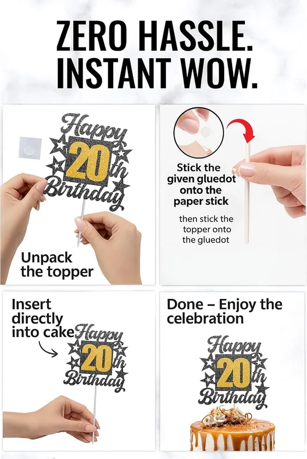 Black_Happy_73Rd_Birthday_Cake_Topper_|_Black_&_Gold_Glitter_Cake_Decoration_For_Boys,_Girls,_Men_&_Women_|_Reusable_Party_Supplies_For_All_Age_Birthday_Celebration