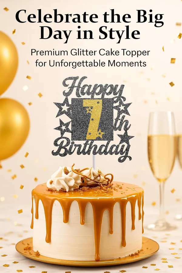 Black_Happy_7Th_Birthday_Cake_Topper_|_Black_&_Gold_Glitter_Cake_Decoration_For_Boys,_Girls,_Men_&_Women_|_Reusable_Party_Supplies_For_All_Age_Birthday_Celebration