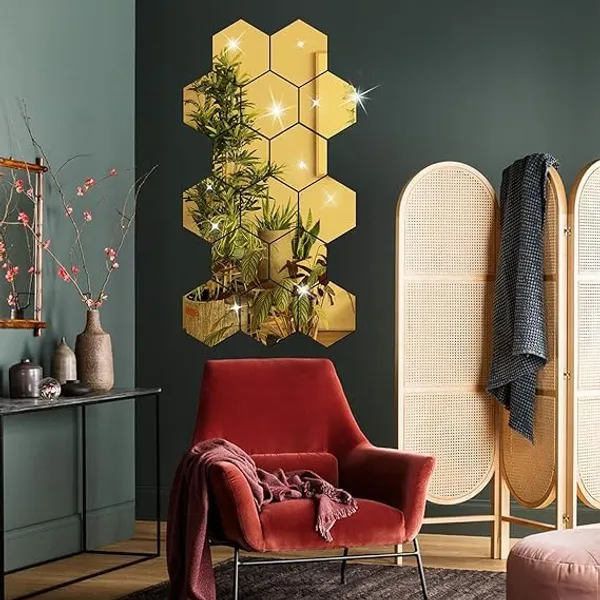 Gold_12_Pcs_Hexagone_Mirror_Wall_Decor_|_Acrylic_Mirror_Wall_Art_|_Removable_Decorative_Mirror_Stickers_|_Wall_Decals_For_Home_Decor/Golden