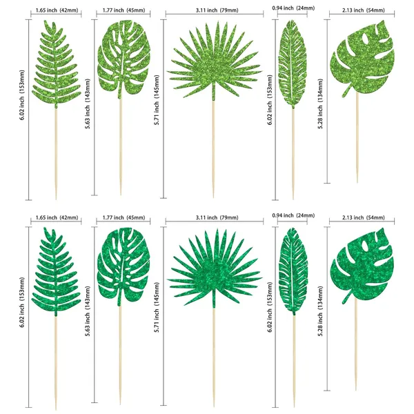 Multi_Gyufise_30_Pack_Tropical_Palm_Leaves_Cupcake_Toppers_Green_Glitter_Tropical_Cake_Decorations_Hawaii_Luau_Cupcake_Picks_For_Plant_Leaf_Summer_Tropical_Theme_Birthday_Party_Cake_Decorations_Supplies