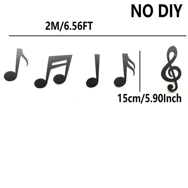 Multi_Music_Party_Banner_Music_Party_Decorations,_Music_Notes_Decorations_Music_Note_Garland_Black_,_Music_Birthday,_Black_Music_Theme_Party_Party_Birthday_Baby_Shower_School_Bulletin_Board_Craft_Home_Wall_Decor_Pre-Strung_(Black)