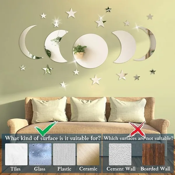 Silver_20_Piece_Moon_And_Star_Mirror_Set_|_Acrylic_Wall_Decor_|_Self-Adhesive_Bohemian_Home_Decor_Mirror_|_For_Home/Living_Room/Bedroom_Decor_|_Silver