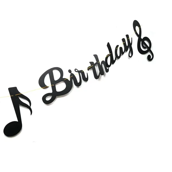 Multi_Music_Happy_Birthday_Banner_Music_Party_Decorations,_Music_Notes_Decorations_Music_Note_Garland_Black,Party_Birthday_Shower_Pre-Strung