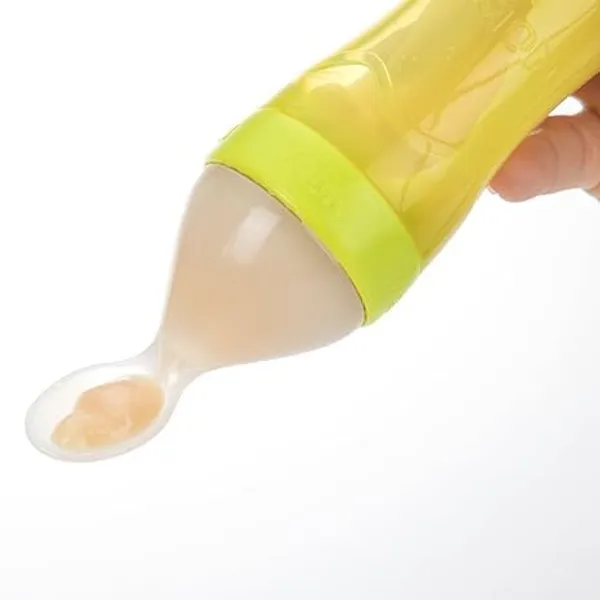 Multi_Pack_Of_1_Silicon_Spoon_Squeeze_Feeder_|_Baby_Food_Feeder_Bottle_|_Feeding_Spoons_|_Baby_Feeding_Supplies_|_Food_Dispensing_Spoon_For_Toddlers_|_Baby_Feeders_For_Baby_Food/Assorted_Color