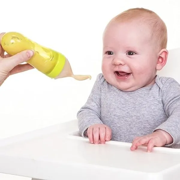 Multi_Pack_Of_1_Silicon_Spoon_Squeeze_Feeder_|_Baby_Food_Feeder_Bottle_|_Feeding_Spoons_|_Baby_Feeding_Supplies_|_Food_Dispensing_Spoon_For_Toddlers_|_Baby_Feeders_For_Baby_Food/Assorted_Color